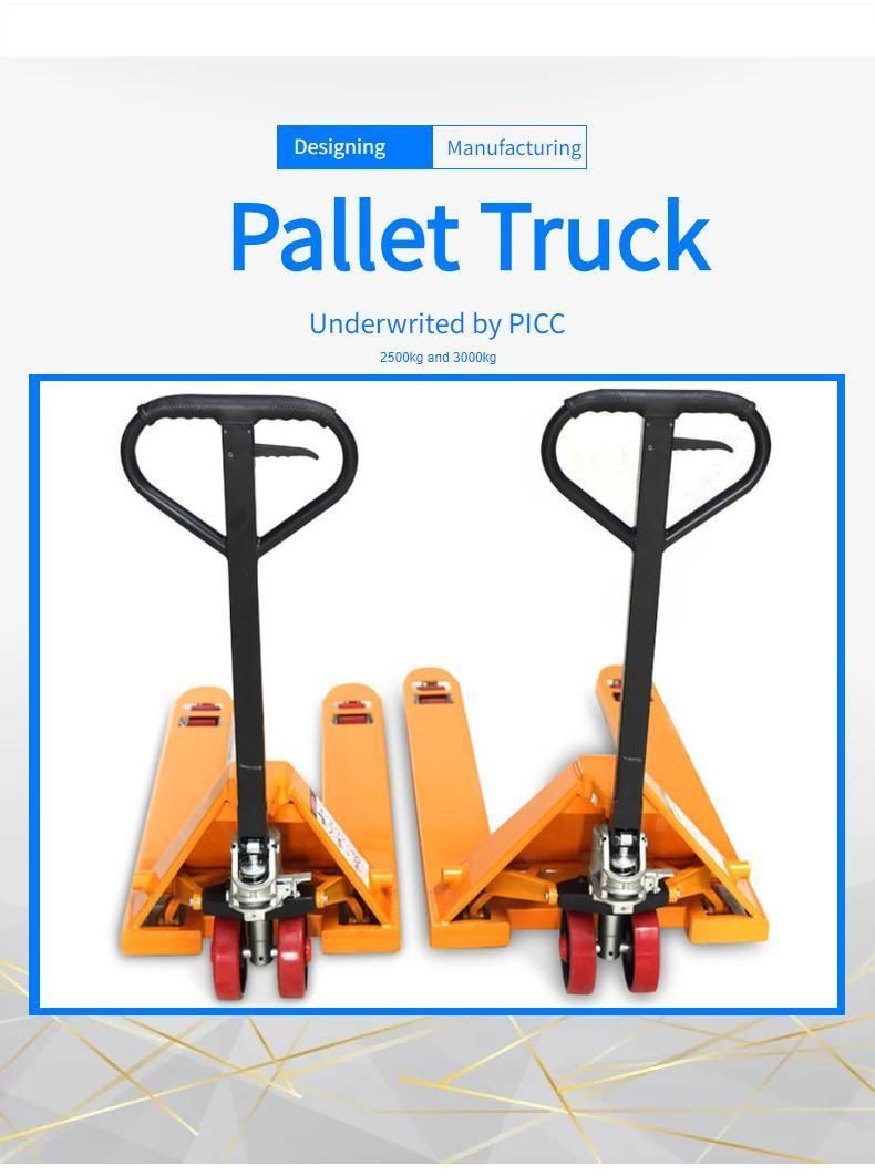 2/2.5/3tons 1150mm Nylon Wheel AC Hand Pallet Truck with Manual Hand Pallet Jack - Hydraulic 3000kg 2500kg Forklifts