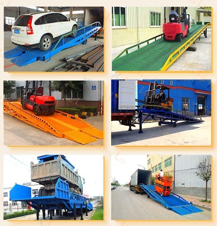 6-20ton Hydraulic Mobile Manual Container Loading and Unloading Ramp with Low Cost