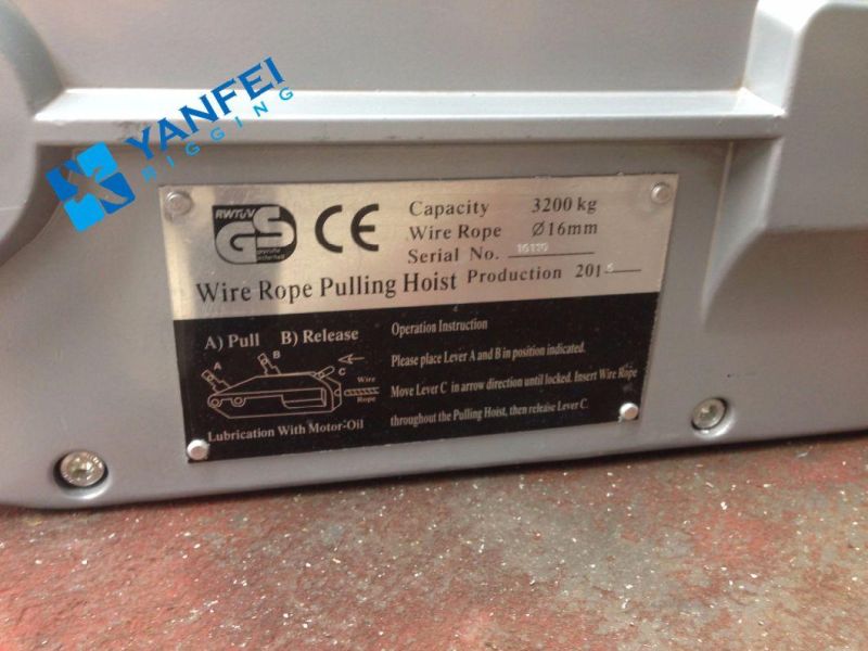 Wire Rope Winch/Cable Pulling Equipment/ Wire Rope Pulling Hoist