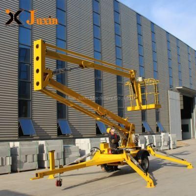 10m-18m Aerial Work Platform Towable Articulated Boom Lift with Diesel Electric Battery Power
