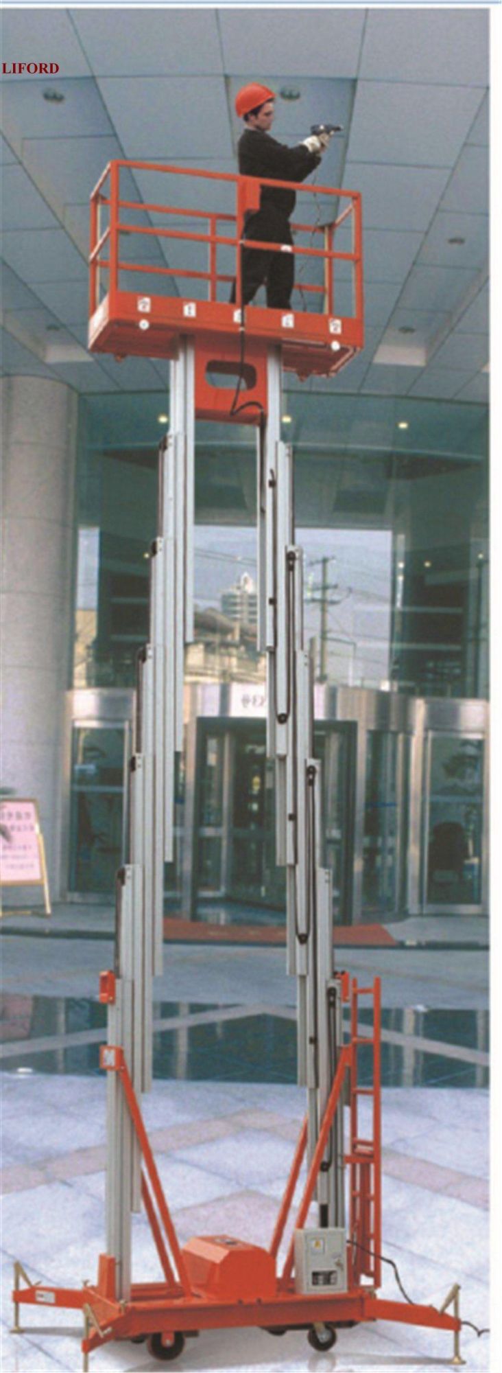 6~12m Hydraulic Vertical Electric Aluminum Lift Man Work Aerial Platform